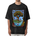 Front view of Grateful Dead 60th Anniversary washed graphic T-shirt