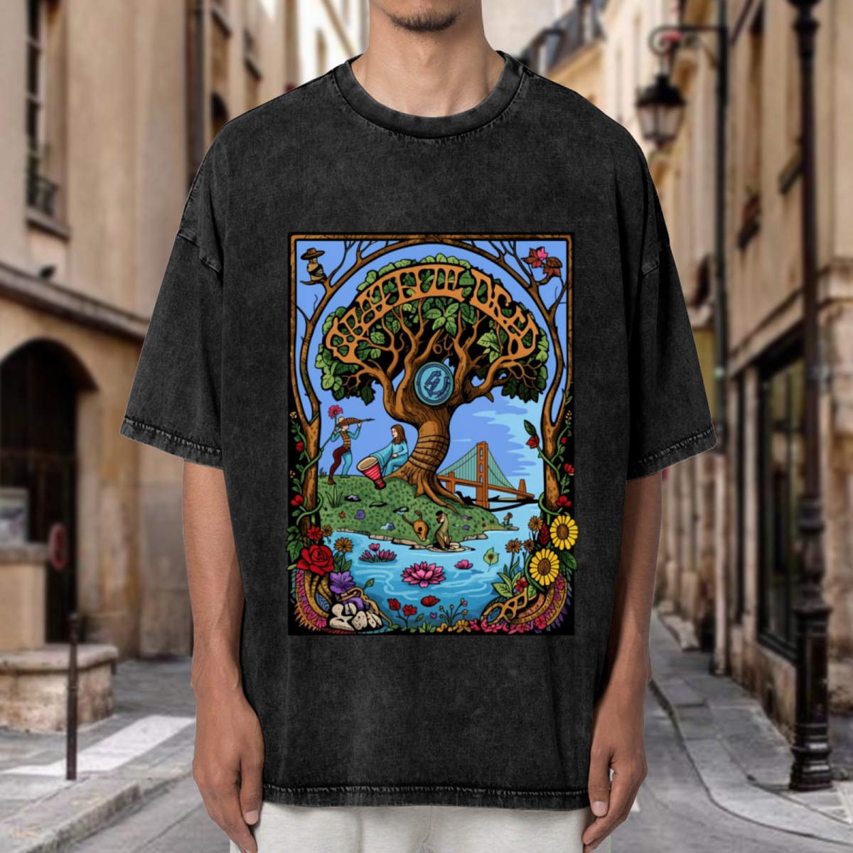 Grateful Dead 60th Anniversary washed graphic T-shirt, product image