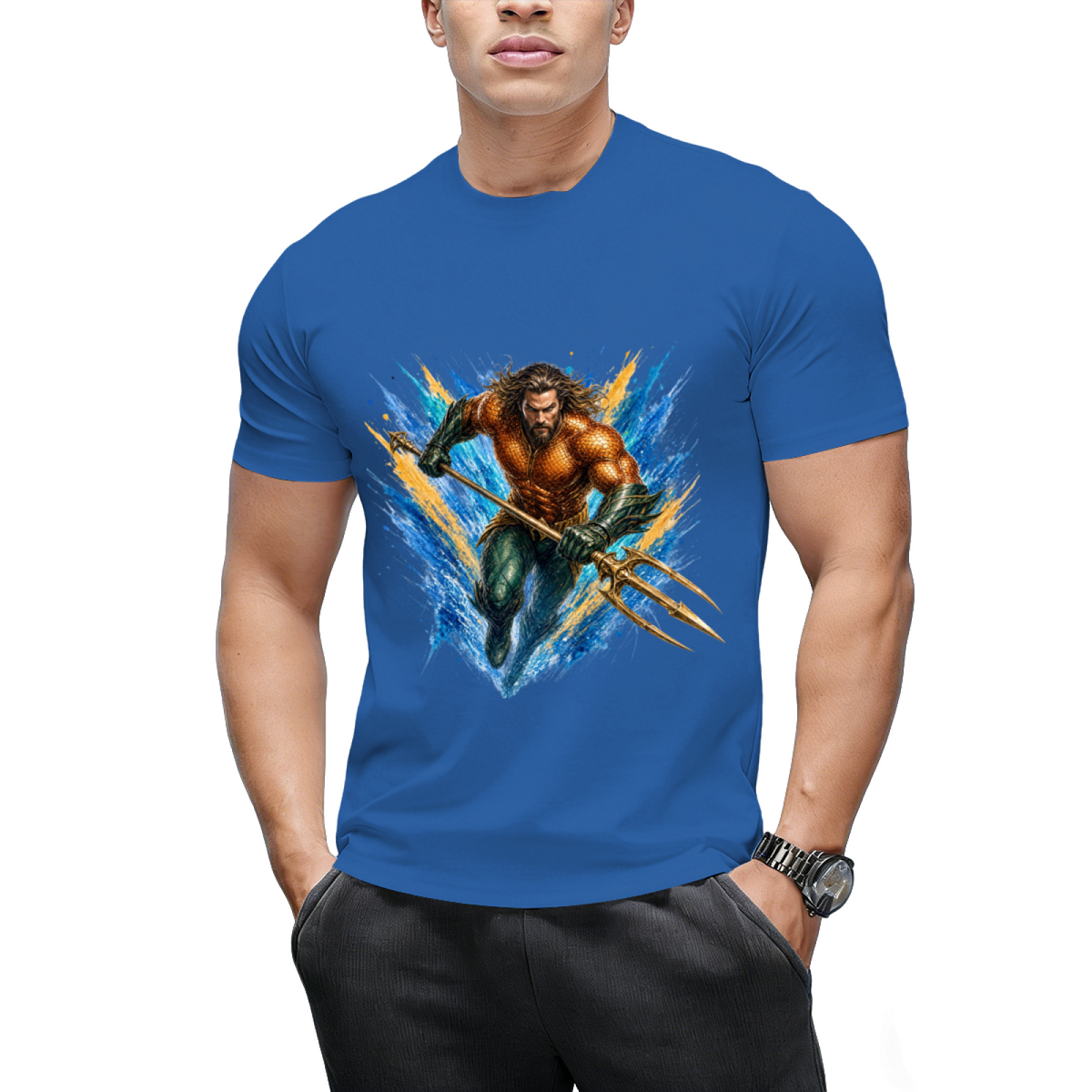 Trident in Motion Men's T-Shirt for Summer Getaways