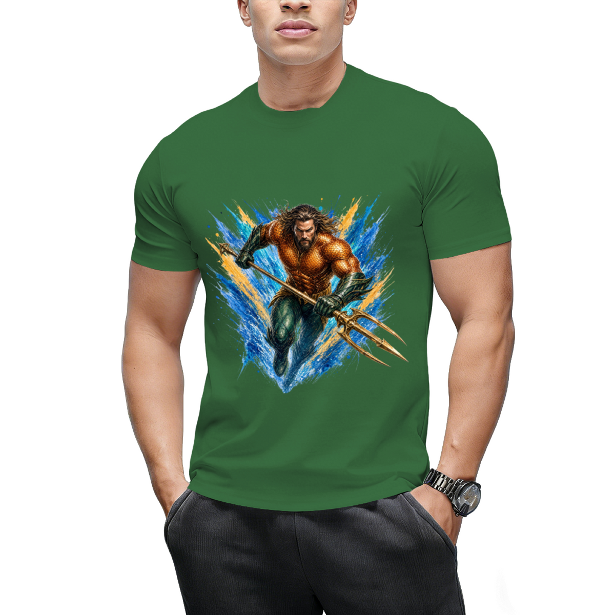 Trident in Motion Men's T-Shirt for Summer Getaways