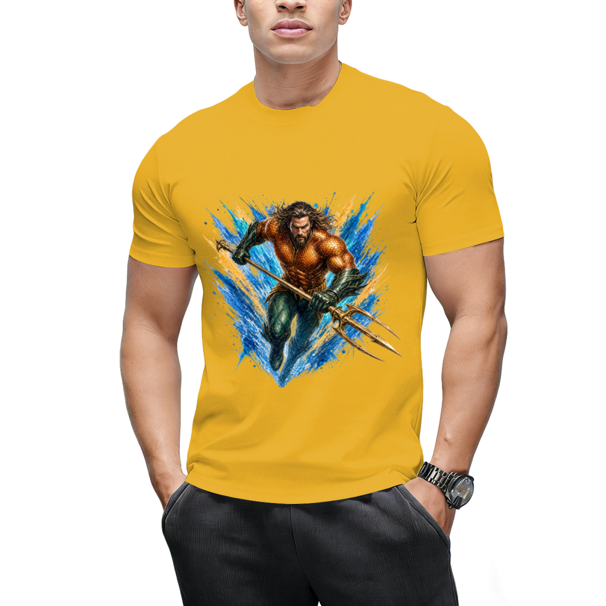 Trident in Motion Men's T-Shirt for Summer Getaways