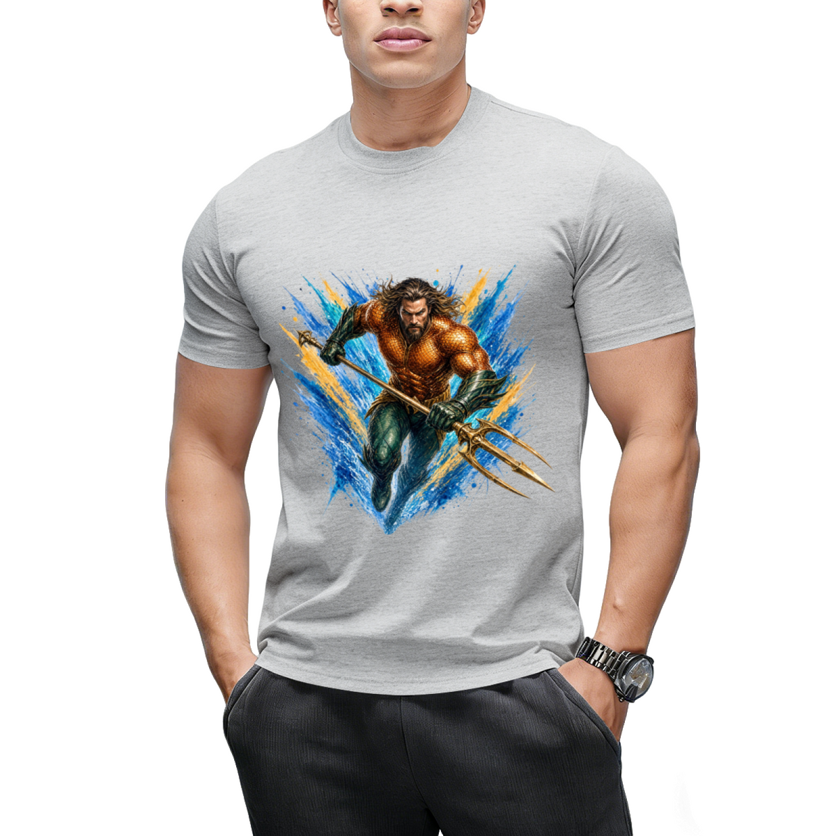 Trident in Motion Men's T-Shirt for Summer Getaways