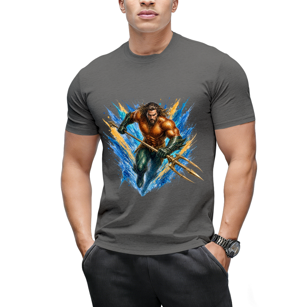 Trident in Motion Men's T-Shirt for Summer Getaways