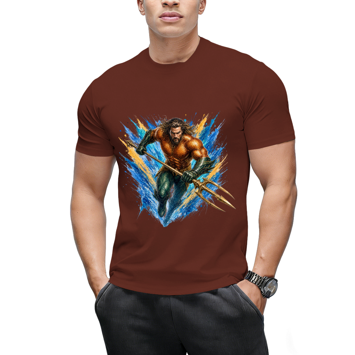 Trident in Motion Men's T-Shirt for Summer Getaways