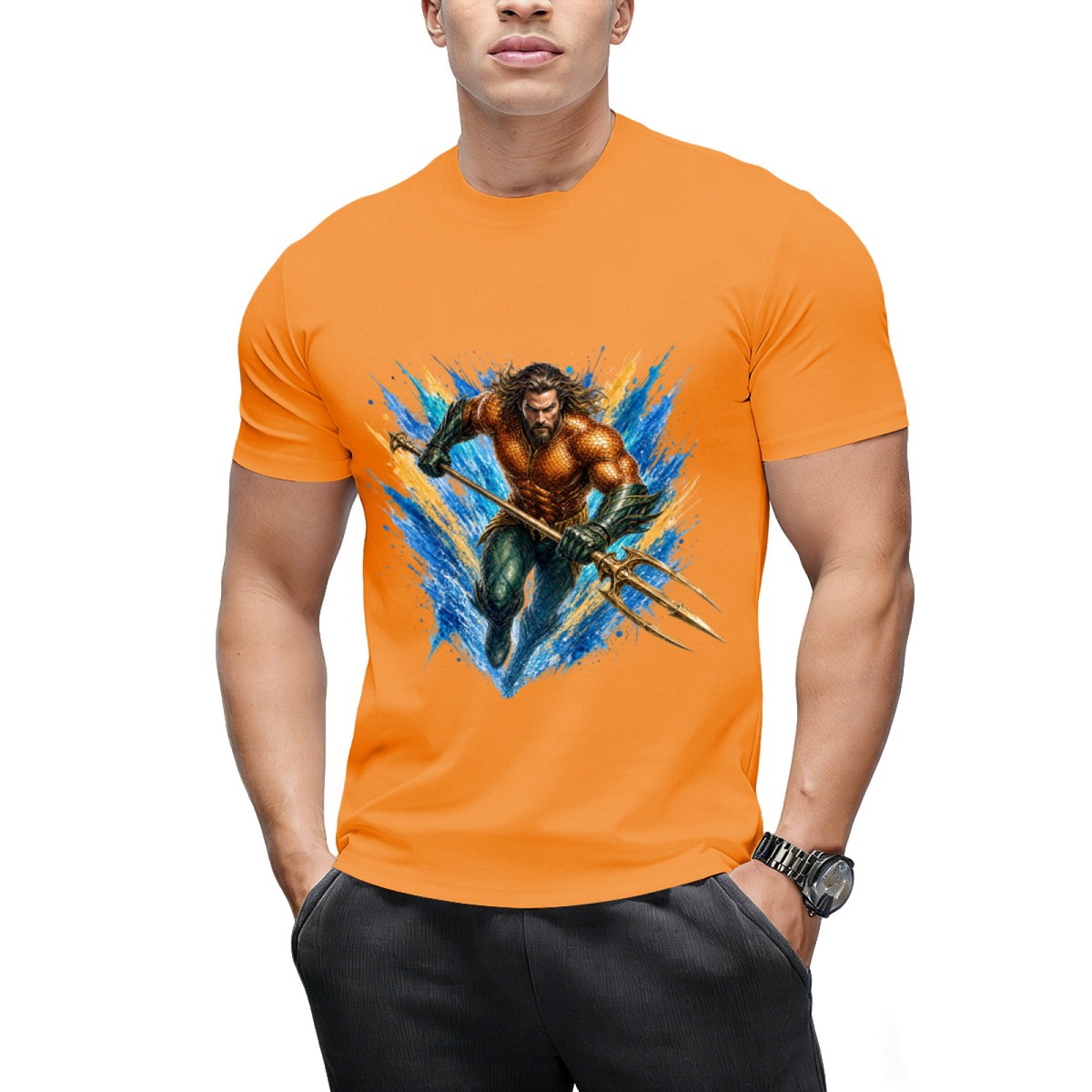 Trident in Motion Men's T-Shirt for Summer Getaways