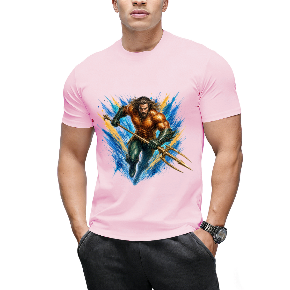 Trident in Motion Men's T-Shirt for Summer Getaways