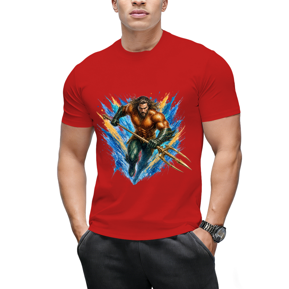 Trident in Motion Men's T-Shirt for Summer Getaways