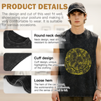 Nirvana Distressed Smiley Face Washed Tank Top — product image showing the a distressed-style Nirvana smiley-face emblem design