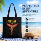 Nirvana In Utero Album Canvas Tote Bag — an In Utero album-related design