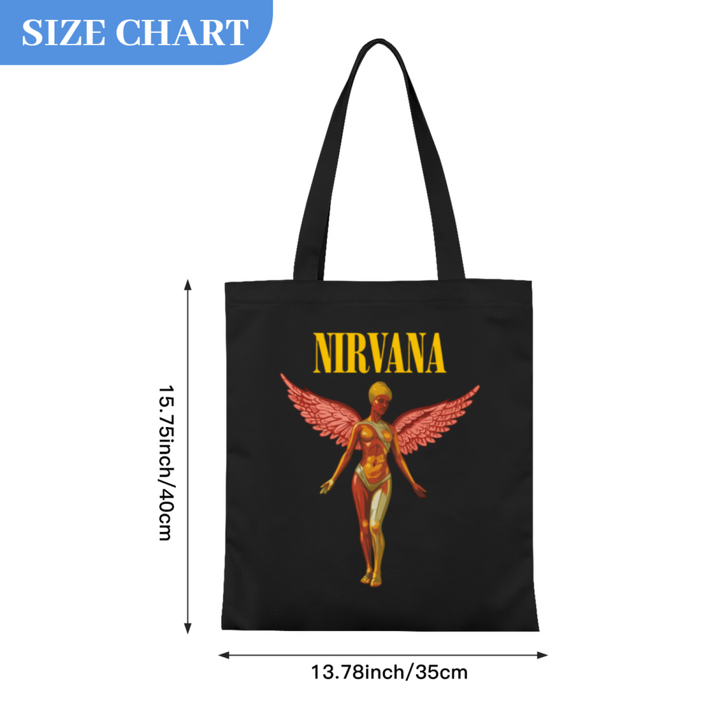 Nirvana In Utero Album Canvas Tote Bag — an In Utero album-related design