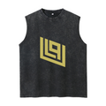 Grateful Dead washed graphic tank top with LPU Logo Black Front graphic