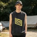 Grateful Dead washed graphic tank top with LPU Logo Black Front graphic