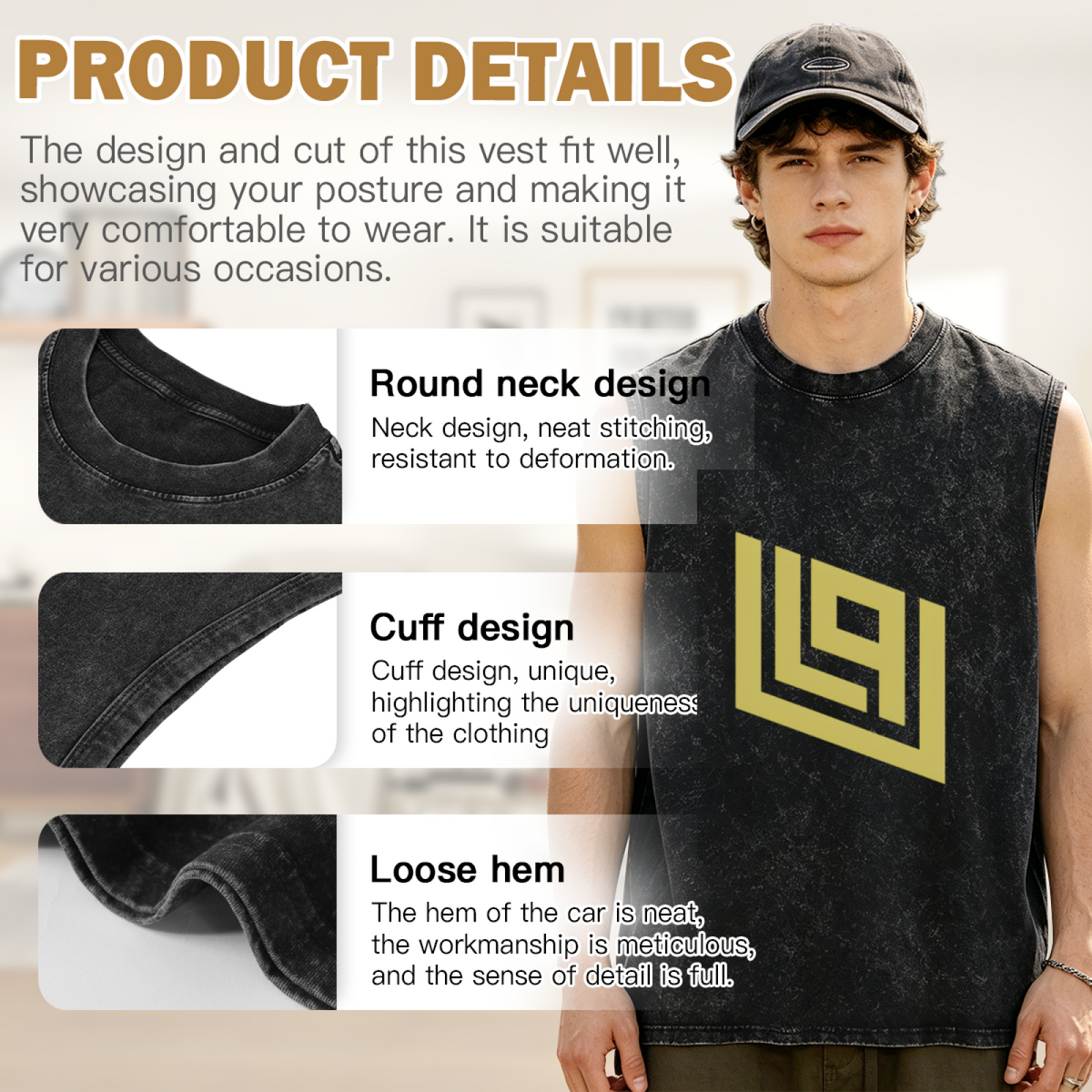 Grateful Dead washed graphic tank top with LPU Logo Black Front graphic