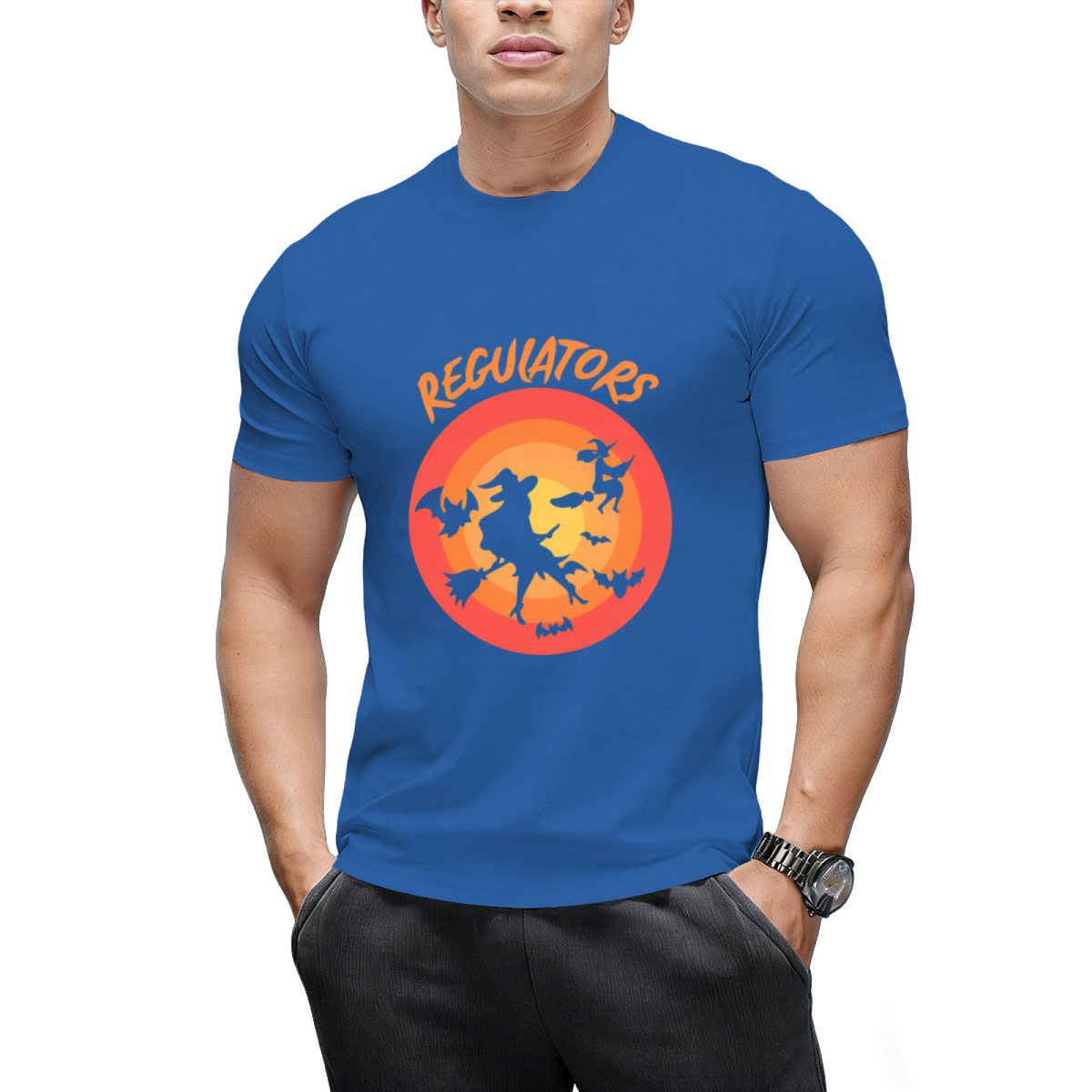 Regulators Mount Up, Funny Halloween Witch Graphic T-Shirt