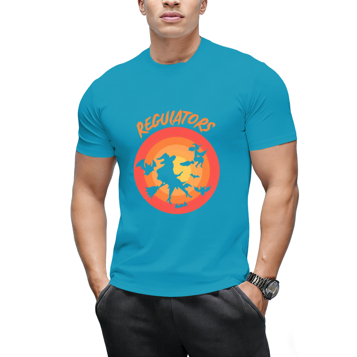 Regulators Mount Up, Funny Halloween Witch Graphic T-Shirt