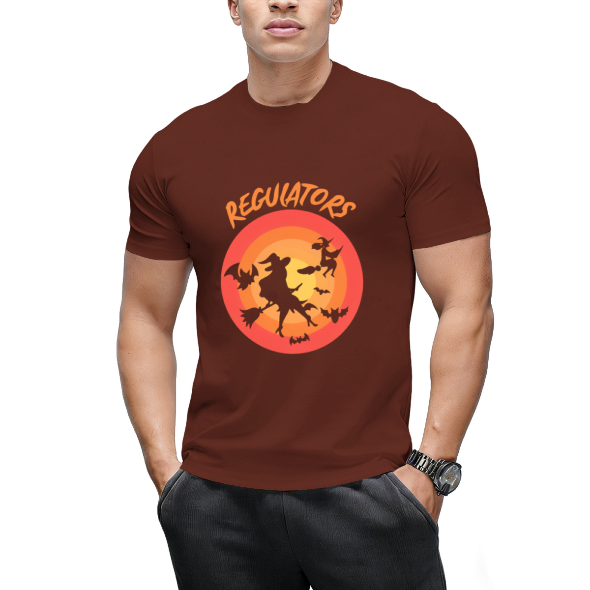 Regulators Mount Up, Funny Halloween Witch Graphic T-Shirt
