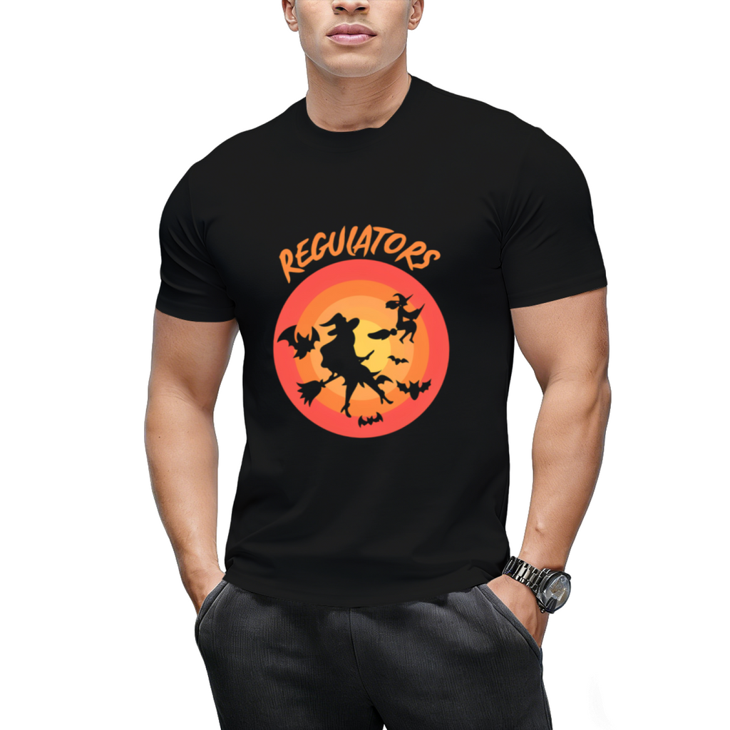 Regulators Mount Up, Funny Halloween Witch Graphic T-Shirt