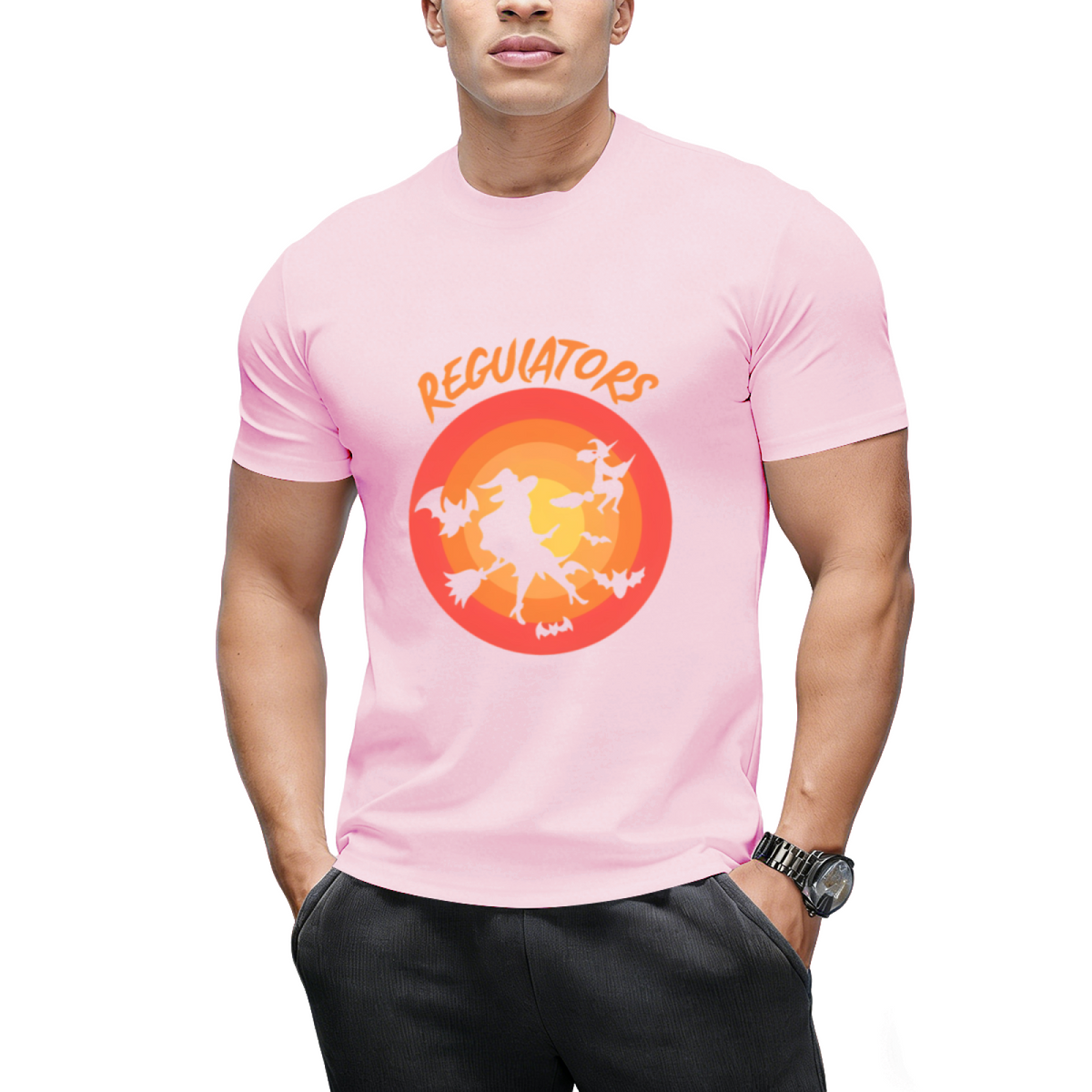 Regulators Mount Up, Funny Halloween Witch Graphic T-Shirt