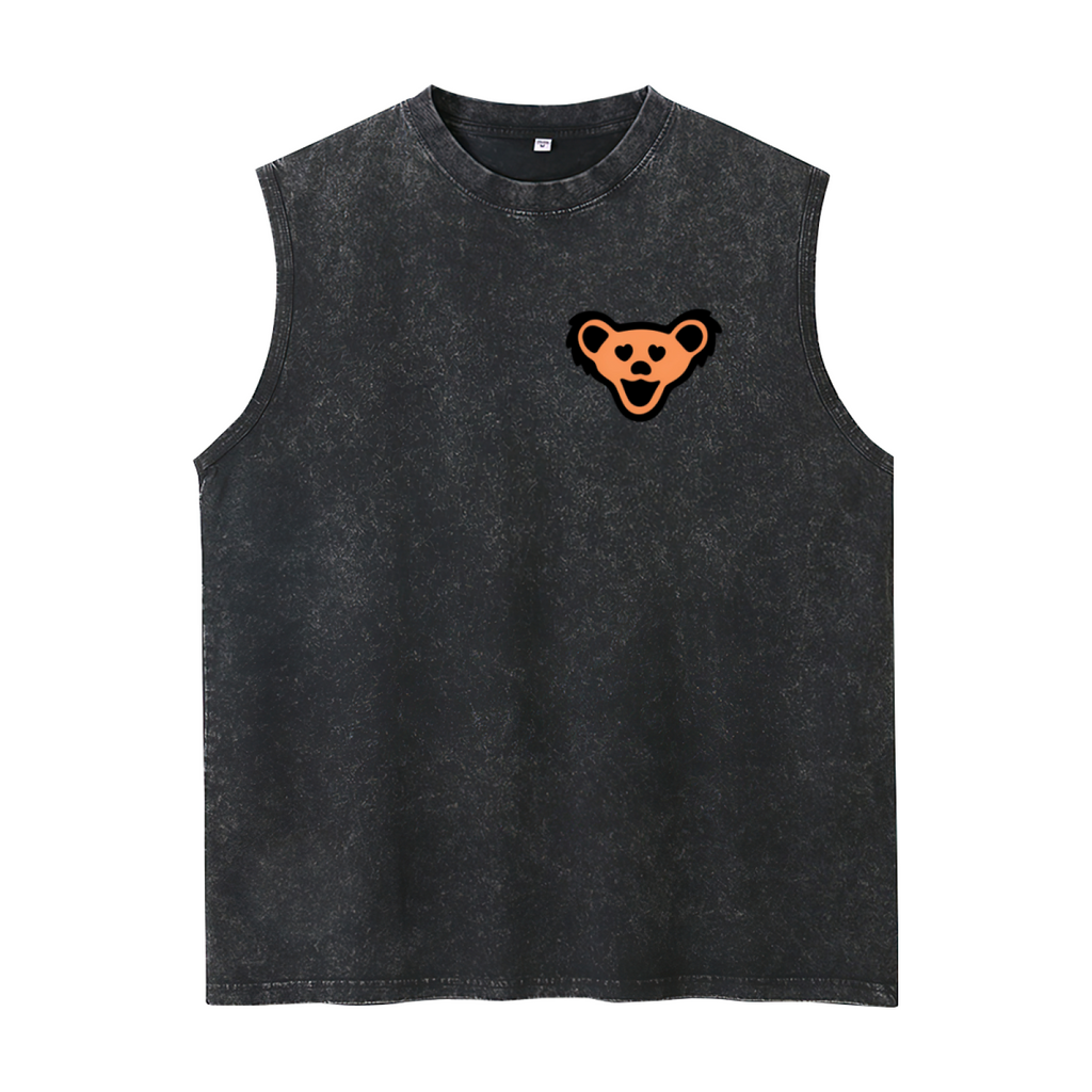 Grateful Dead washed graphic tank top with Granite Heather Bear Ear graphic