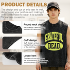 Grateful Dead washed graphic tank top with Collegiate graphic