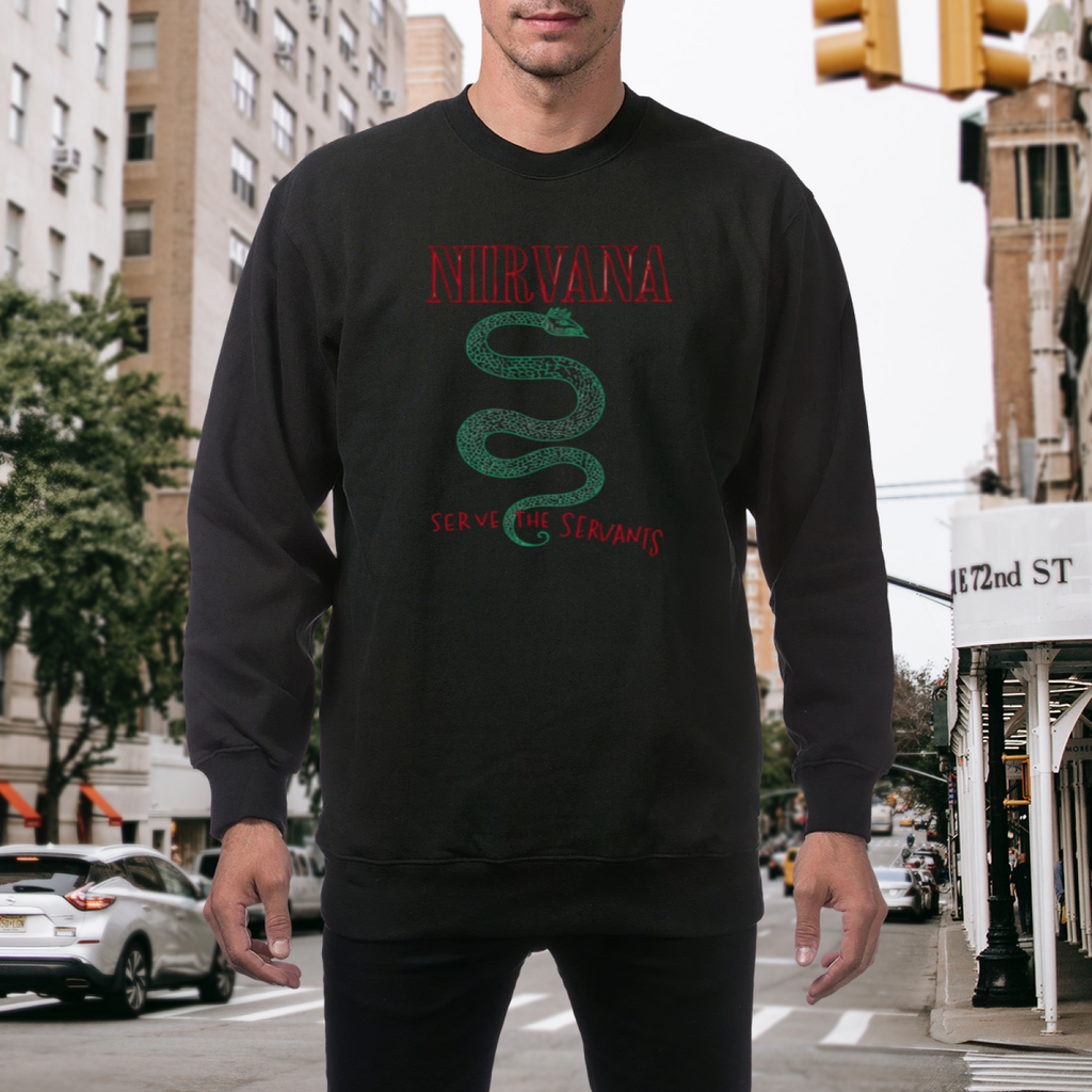 Artwork preview for Nirvana Serve the Servants Crewneck Sweatshirt
