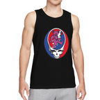 Grateful Dead Purple Bear with Rose Baseball graphic tank top product image