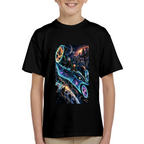 Starlit Whale Voyage Kid's T-Shirt for Summer Getaways