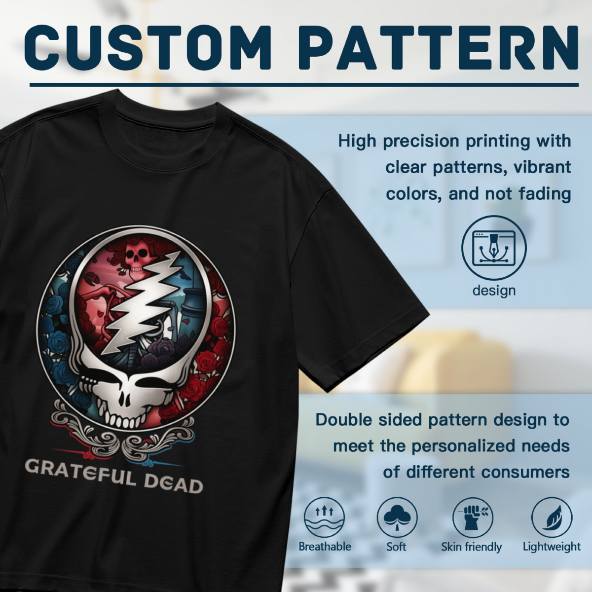 Grateful Dead Bertha Steal Your Face graphic T-shirt product image