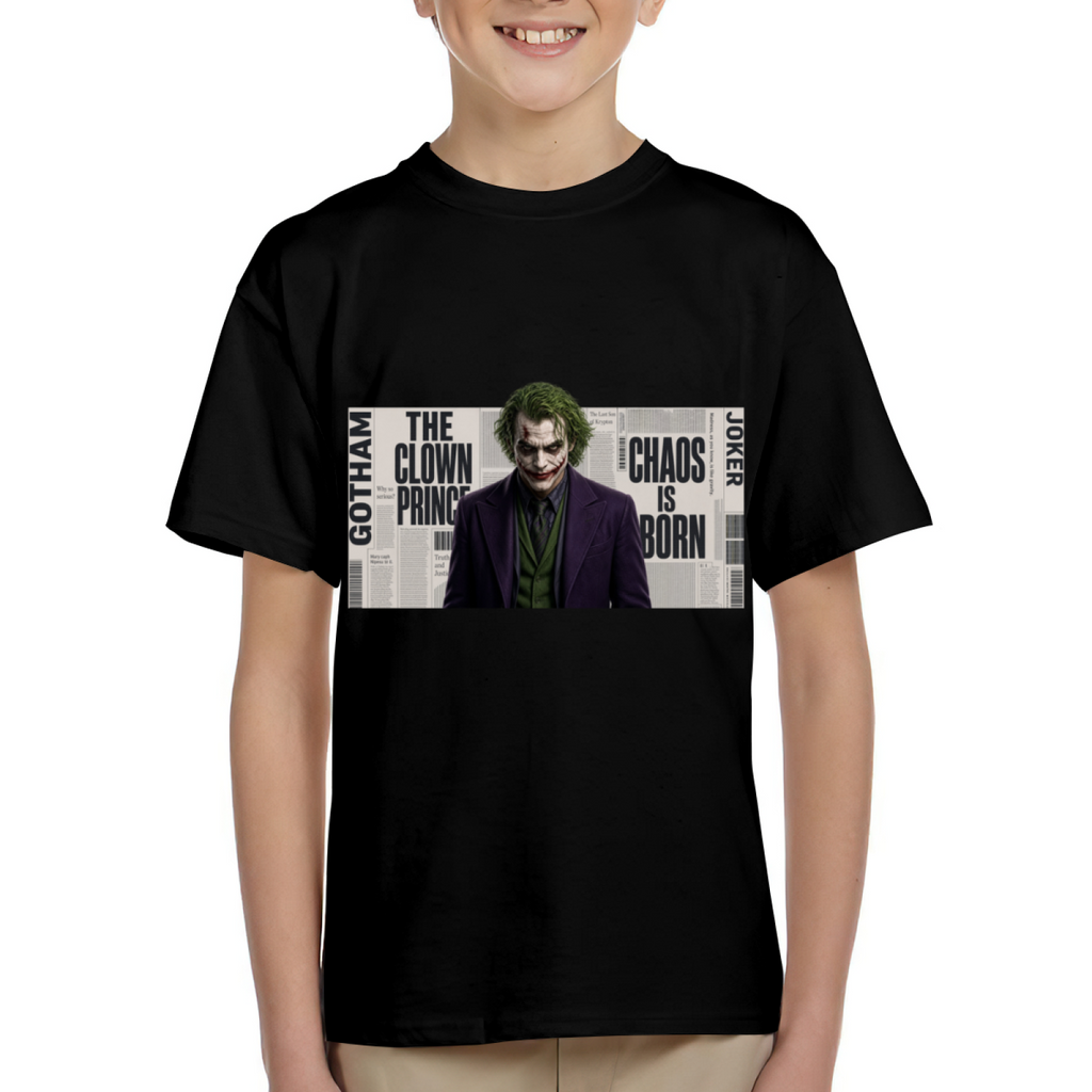 Sinister Clown Headlines Kid's T-Shirt for Halloween