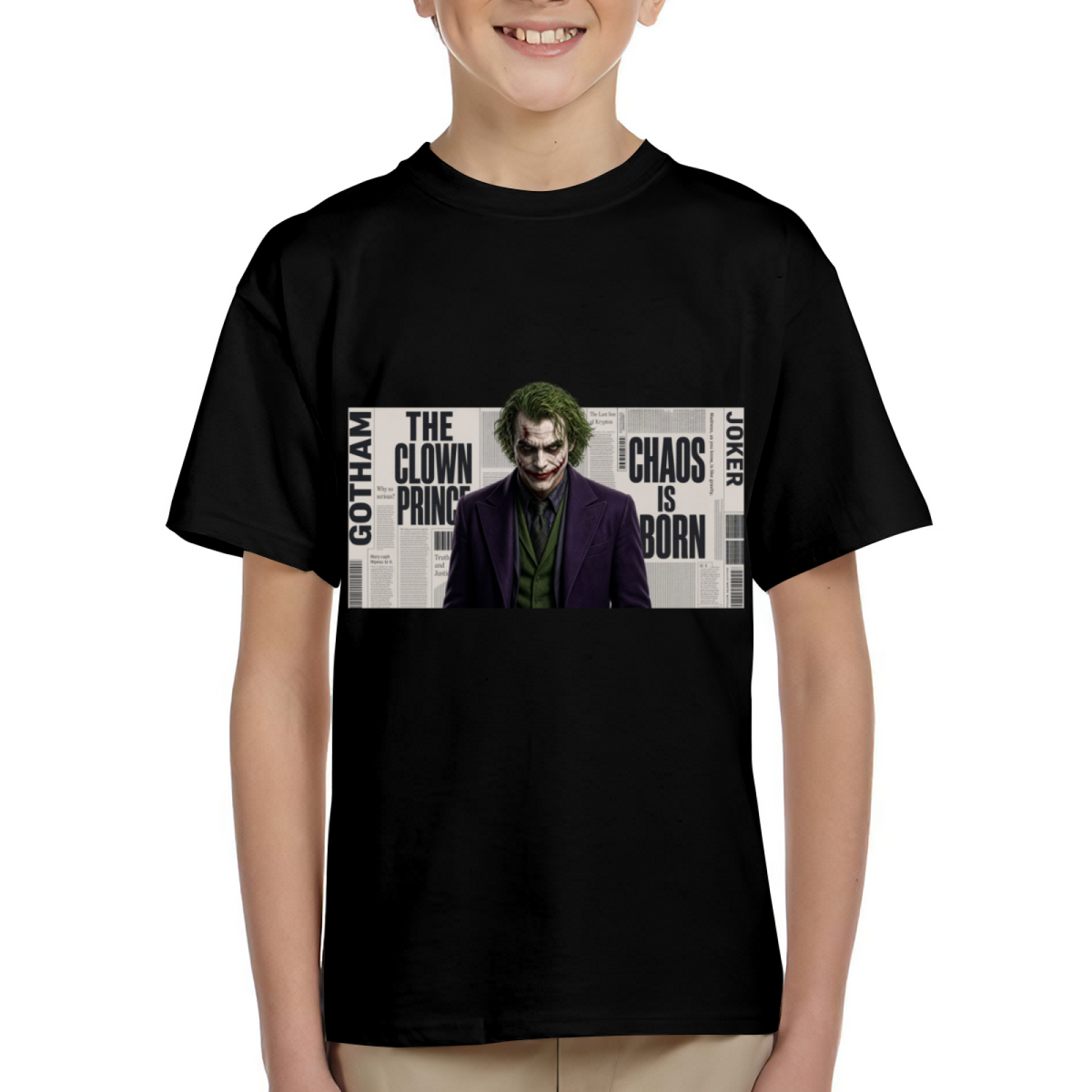 Sinister Clown Headlines Kid's T-Shirt for Halloween