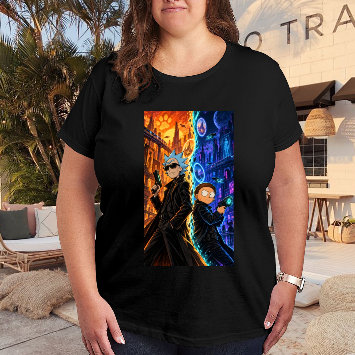 Two Worlds Collide Women's T-Shirt for Festivals