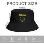 Nirvana Smiley Face Logo Bucket Hat product image with classic Nirvana smiley face