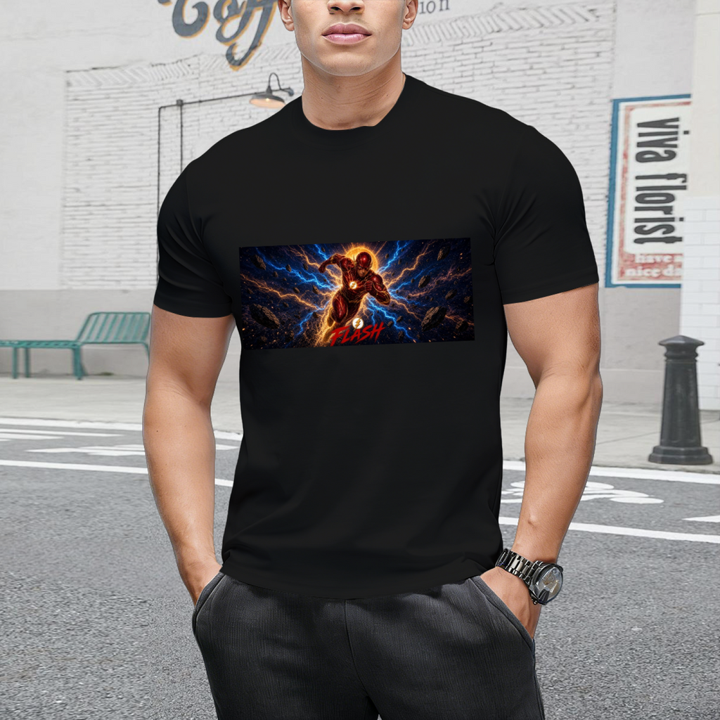 Blue Thunder Sprint Men's T-Shirt for Summer Festivals