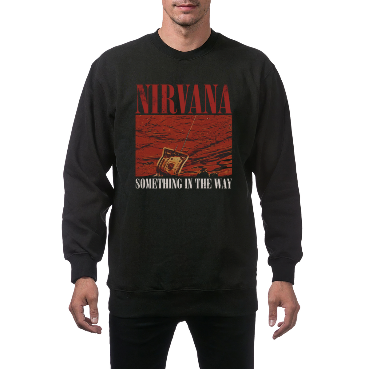 Artwork preview for Nirvana Something in the Way Crewneck Sweatshirt