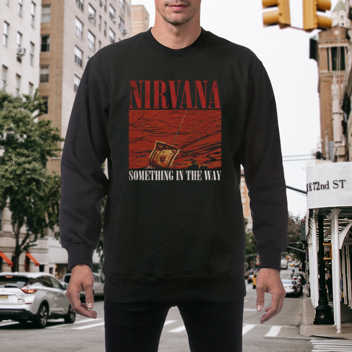 Artwork preview for Nirvana Something in the Way Crewneck Sweatshirt