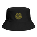 Nirvana Distressed Smiley Face Bucket Hat with distressed Nirvana smiley graphic