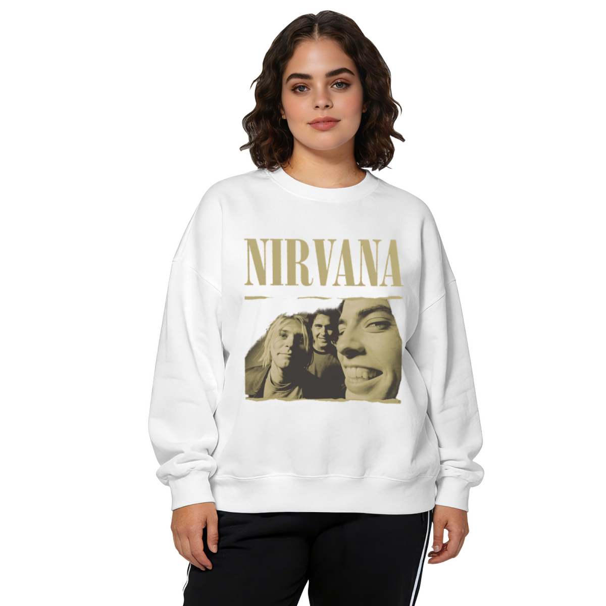 Nirvana Vintage Band Portrait Crewneck Sweatshirt