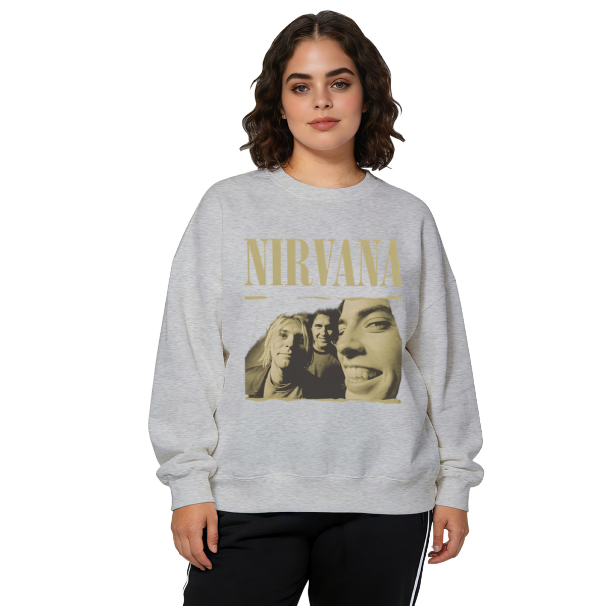 Nirvana Vintage Band Portrait Crewneck Sweatshirt