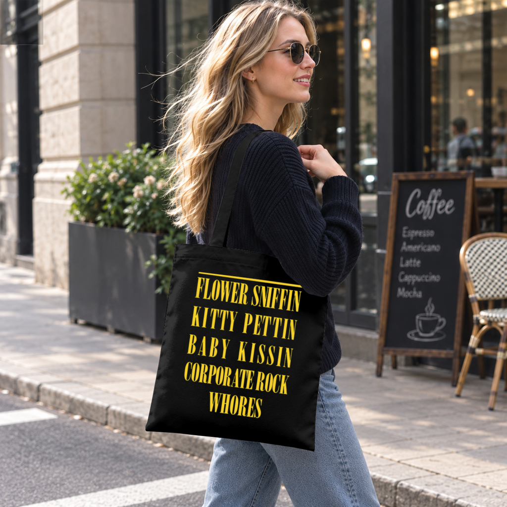 Nirvana Smiley Face Canvas Tote Bag — the Smiley Face motif associated with Nirvana
