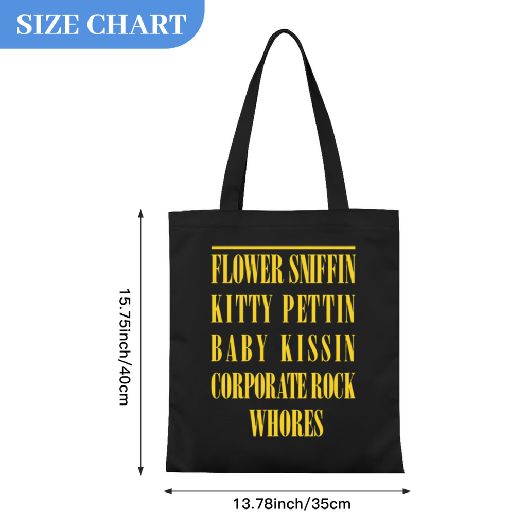 Nirvana Smiley Face Canvas Tote Bag — the Smiley Face motif associated with Nirvana