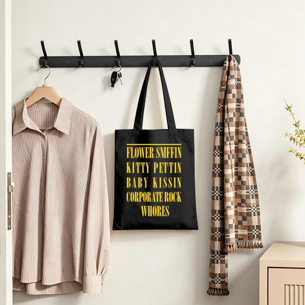 Nirvana Smiley Face Canvas Tote Bag — the Smiley Face motif associated with Nirvana