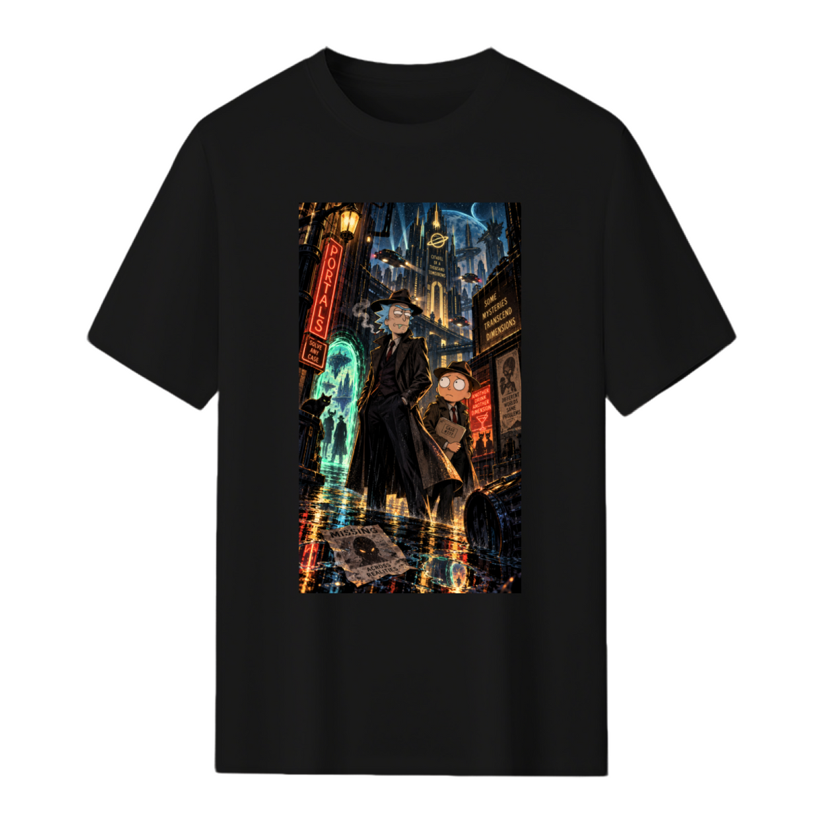 Neon City Travelers Men's T-Shirt for Night Markets