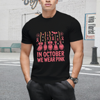 In October We Wear Pink - Witch Awareness Graphic T-Shirt