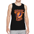 Grateful Dead Orange Purple Steal Your Face Baseball Raglan graphic tank top product image