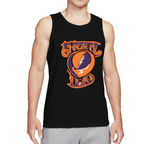 Grateful Dead Orange Purple Steal Your Face Baseball Raglan graphic tank top product image