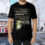 Vintage Seahorse Reproduction Graphic T-Shirt for Men — product design preview of the artwork; the artwork combines a vintage-style seahorse with reproduction-themed text