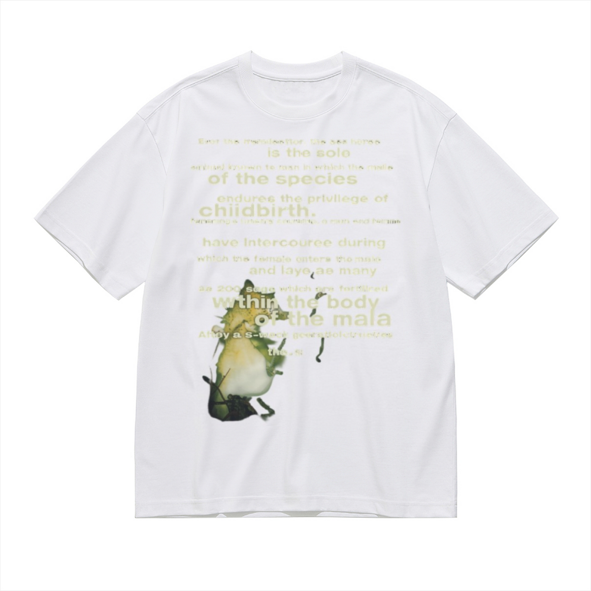 Vintage Seahorse Reproduction Graphic T-Shirt for Men