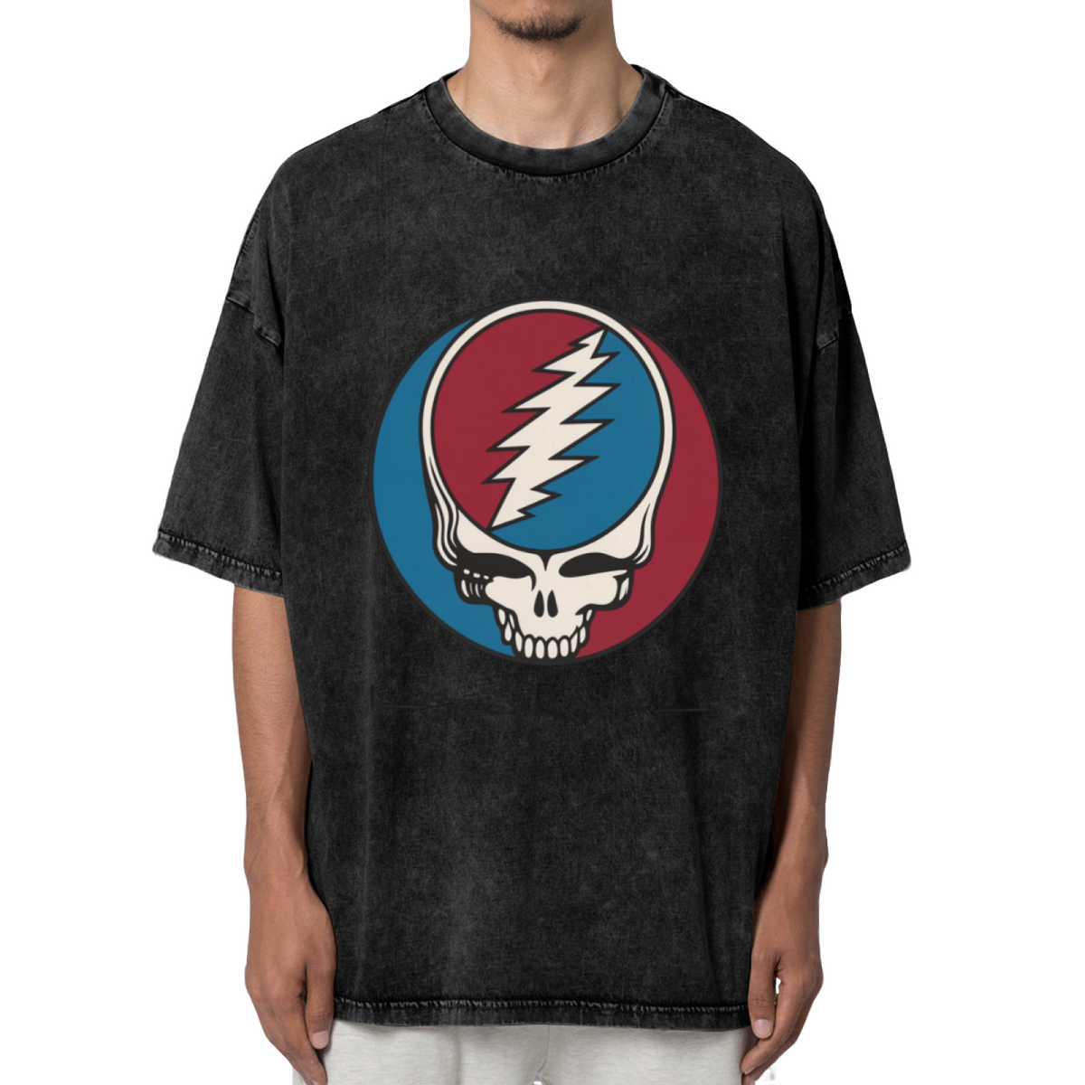 Front view of Grateful Dead SYF Vintage Style washed graphic T-shirt