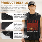 Nirvana Something in the Way Washed Graphic Tank Top — product image showing the a graphic inspired by the song “Something in the Way” design