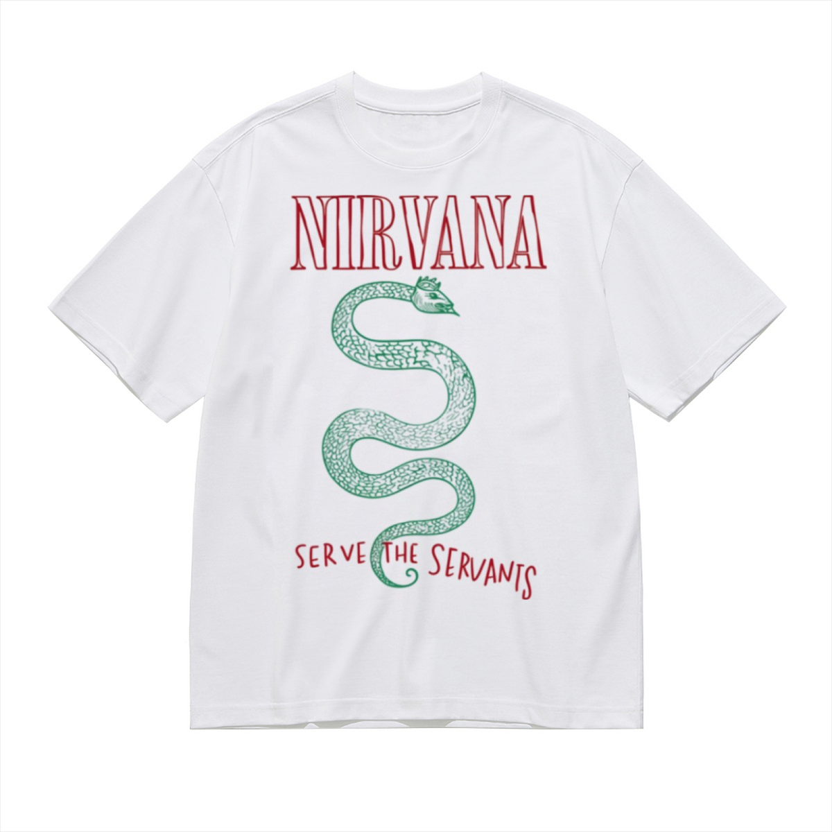Nirvana Serve the Servants Snake Graphic T-Shirt